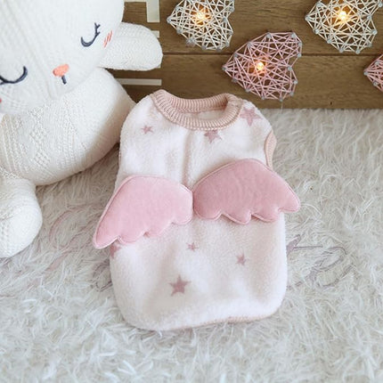 FLAdorepet 3 Packs Teacup Dog Cat XXS Clothes for Chihuahua Yorkie,Winter Warm Fleece Puppy Pet Clothes Sweater Shirt Vest for Mini Newborn Extra Small Dogs (Angel, XXS(Pet 1-2LBS))