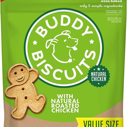Buddy Biscuits 3.5 lbs. Bag of Crunchy Dog Treats Made with Roasted Chicken