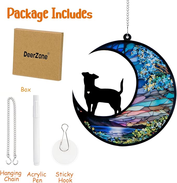Dog Memorial Suncatcher,Pet Sympathy Gifts,Dog Memorial Gifts for Loss of Dog,Personalized Dog Pass Away Gifts with Name Date for Pet Lovers