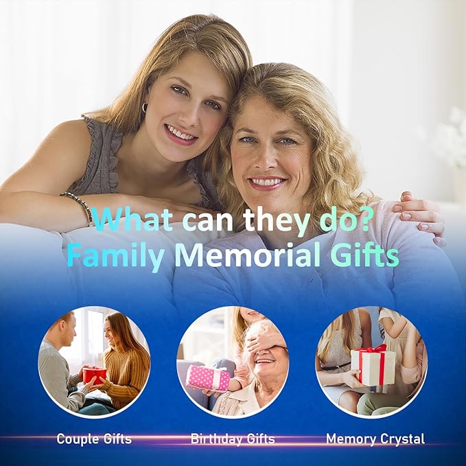 HAN'S LASER Pet Memorial Gifts, Personalized 3D Crystal Photo for Loss of a Dog Gift, Custom Picture Frame for Dogs Or Cats Owner Gifts (Small)