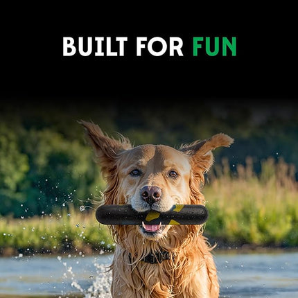 Goughnuts Large Water Stick – Floating Dog Toys for Water Fetch, Interactive Heavy Duty Dog Pool Toy for Aggressive Chewers, Big and Large Dogs 60+ lbs, Natural Reinforced Rubber Float, USA Made