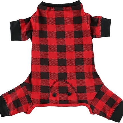 LazyOne Flapjacks, One-Piece Dog Sweater, Matching Family Pajamas for Dogs, Plaid (Medium)
