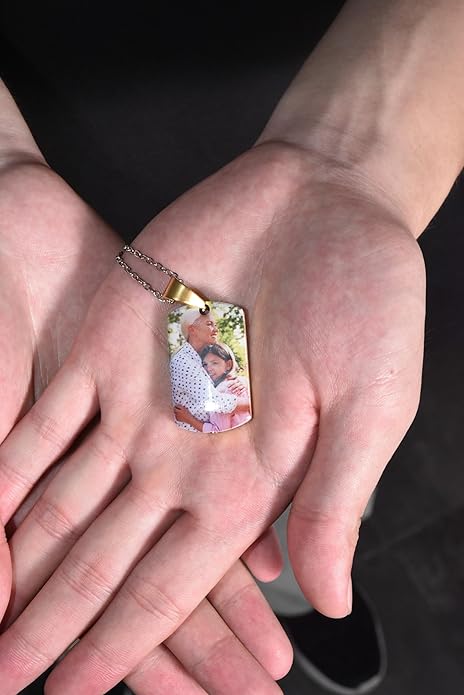 Personalized Ashes Necklace for Men Women Pet Custom Photo Text Urn Necklace Customized Engraving Holder Memorial Cremation Jewelry Keepsake Memorial Gifts