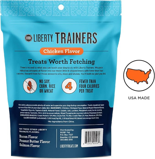 BIXBI Liberty Trainers, Chicken (6 oz, 1 Pouch) - Small Training Treats for Dogs - Low Calorie and Grain Free Dog Treats, Flavorful Pocket Size Healthy and All Natural Dog Treats (Pack of 2)