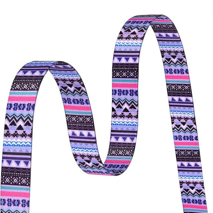 Dog Collar with Bohemia Floral Tribal Geometric Patterns - Soft Ethnic Style Collar Adjustable for Small Medium Large Dogs(Purple Bohemia,XS)