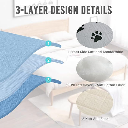 SPXTEX Dog Bed Cover Dog Crate Pads Dog Pee Pads Washable Dog Pads, Non Slip Puppy Pee Pads for Large Dogs, Waterproof Pet Pee Pad, Dog Whelping Training Pads for Dogs, 1 Piece, 82"x86"