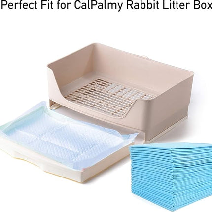 (100 Pads) CalPalmy Ultra Absorbency Pet Toilet Training Pads 18" x 13" Moisture Locking Technology Turns Liquid into Gel - Perfect for Rabbits and Guinea Pigs