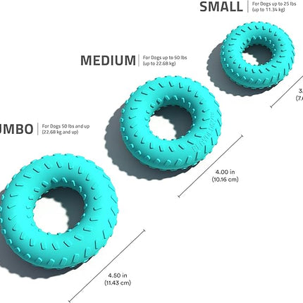 Playology Dog Toys | Dual Layer Ring Durable Chew Toy for Aggressive Chewers | Jumbo Peanut Butter Scented Toy - Easy to Clean and Made from Non Toxic Materials