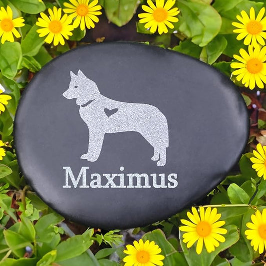 Dog Memorial Gifts for Loss of Dog - Personalized Pet Memorial Stones for Dogs - Dog Grave Markers - Pet Loss Gifts - in Memory of Dog Gifts - Loss of Pet Sympathy Gifts - Pet Memorial Gifts