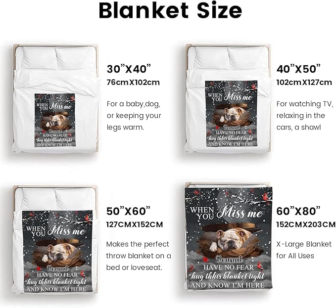 Pet Memorial Gifts for Lost of Dogs Cats, Personalized Pet Memorial Throw Blanket with Photo, in Memory of Dog Sympathy Gift Bereavement Remembrance Passing Away Gifts, Custom Pet Picture Blanket