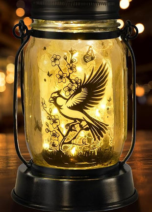Cardinal Gifts for Women/Men Cardinal Solar Lanterns Mom Grandma Birthday Present Lantern Memorial Lights Solar Garden Decoration Outside for Yard, Patio,Backyard,Porch Torches