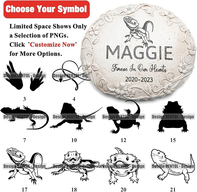 Personalized Bearded Dragon Memorial Stone, Pet Grave Markers Bearded Dragon, Bearded Dragon Headstone, Bearded Dragon Tombstone, Bearded Dragon Gravestone, Bearded Dragon Memorial Gifts