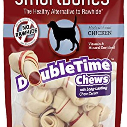 SmartBones DoubleTime Chews 16 Count, Mini, Rawhide-Free Chews For Dogs With Long-Lasting Chew Center