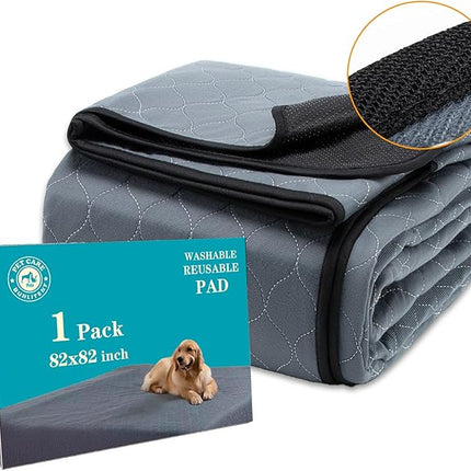Washable Pee Pads for Dogs 82" x 82", 1 Pack, Large Reusable Puppy Pads, Dog Training Pads with Quick Dry, Large Anti-Slip Whelping Pad for Pet, Playpen, Incontinence, Housebreaking