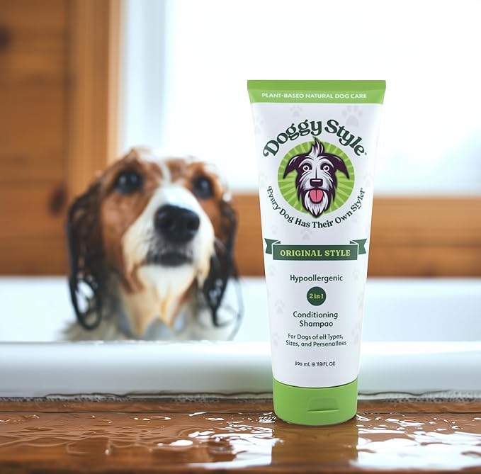 Doggy Style Dog Shampoo – Hypoallergenic Puppy Wash, Plant-Based Dog Shampoo for Itchy Skin Relief, Gentle Conditioner for Dogs, 10oz [Buy 2+ Doggy Style Products, Save 20% on Your Whole Order!]