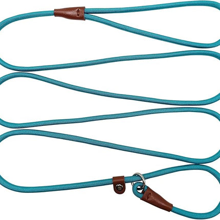 BTINESFUL 7FT Slip Lead Dog Leash, Strong Nylon Rope Leash, 1/4 inch Diam Dog Training Lead for Small Medium Large Dogs, Misty Blue