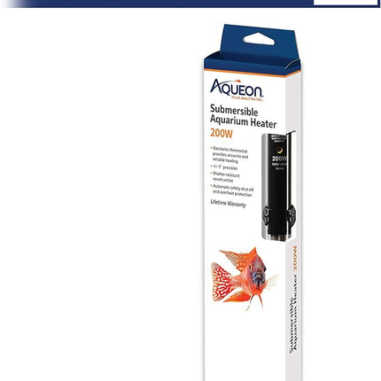 Aqueon Submersible Aquarium Fish Tank Heater For Up To 75 Gallon Aquariums, 200 Watts