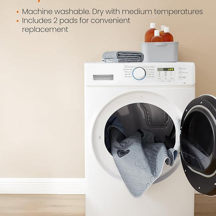 Feandrea Washable Dog Pee Pads, 2 Pack, Reusable Dog Pads, 48 x 24 Inches, L, Waterproof Pet Training Pads, Leakproof, Non-Slip, Super Absorbent, for Guinea Pig, Hamster, Gray UPTD024G01