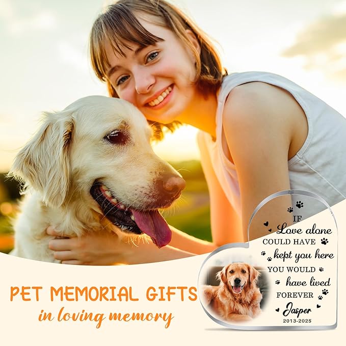 Pet Memorial Gifts for Dogs, Custom Dog Memorial Plaque, Loss of Dogs Sympathy Gift, Custom Pets Acrylic Plaque, Dogs Passing Away Bereavement Gifts, Pet Loss Gift, Memory Plaques for Cats