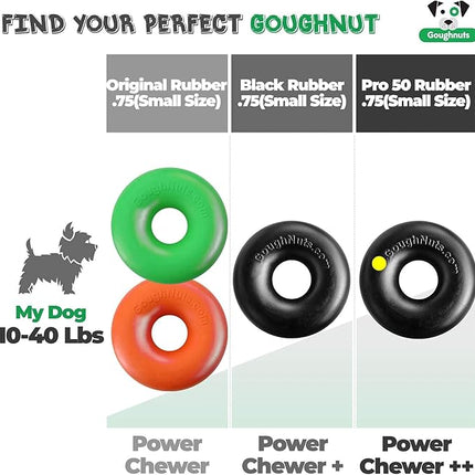 Goughnuts — Dog Toys for Aggressive Chewers | Virtually Indestructible Dog Toys for Medium Breeds Such as Pit Bulls | Heavy Duty Dog Toy | Orange