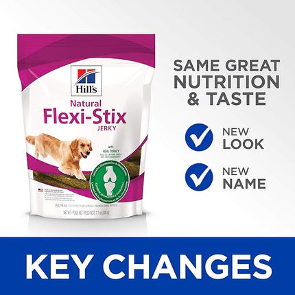 Hill's Natural Flexi-Stix Jerky, All Life Stages, Great Taste, Dog Treats, Turkey, 7.1 oz Bag