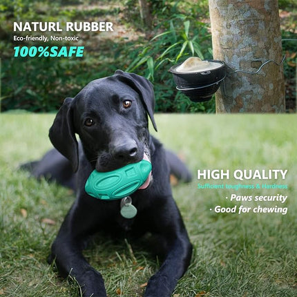 EASTBLUE Squeaky Dog Toys for Aggressive Chewers: Rubber Interactive Puppy Ball with Squeaker,Almost Indestructible Tough Durable Pet Chew Toys for Medium and Large Breed