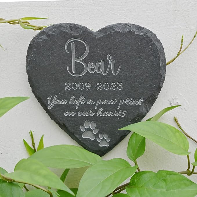 Dog Memorial Gift Personalized Dog Memorial Stone - Pet Memorial Gifts for Cats - Sympathy Gifts for Loss of Dog - Gifts for Loss of Dog - Dog Remembrance Gift, 4''×4''/10×10cm