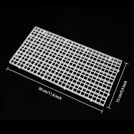 Aquarium Fish Tank Bottom Isolation 8 Pcs, Plastic Egg Crate Grid Divider Tray Egg (S 8pcs)