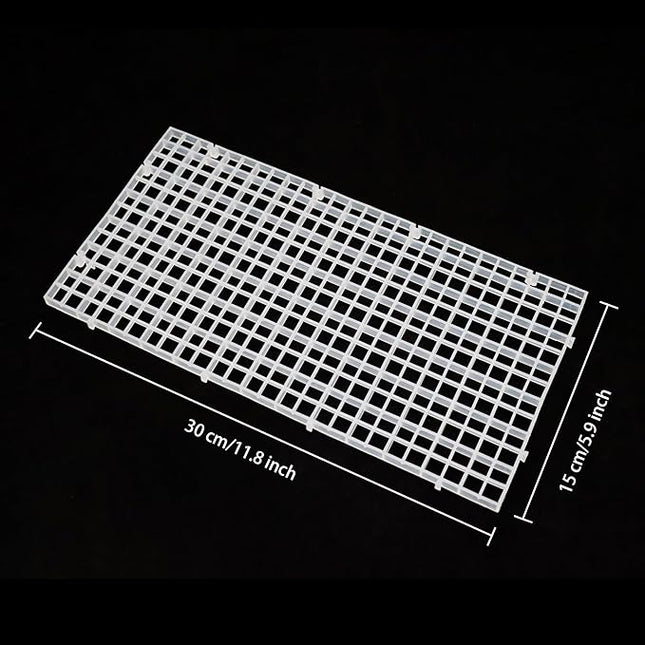 Aquarium Fish Tank Bottom Isolation 8 Pcs, Plastic Egg Crate Grid Divider Tray Egg (S 8pcs)