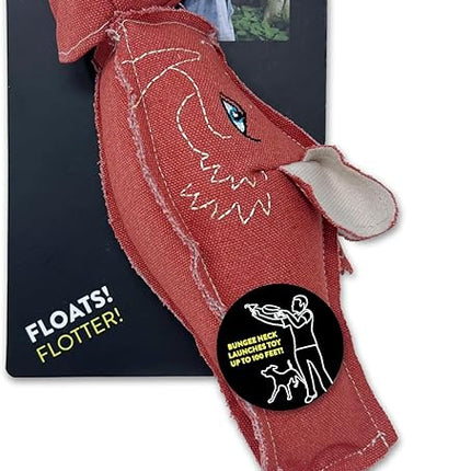 Spunky pup Fly & Fetch Dog Toy - Durable, Floating, Interactive Bungee Launcher for Fetch and Water Play, Canvas Wharthog