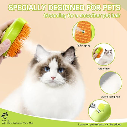 6 PCS Self Cleaning Slicker Brush & Undercoat Rake & Bath Brush & Flea Comb & Pet Comb & Steam Brush for Dogs and Cats,Professional Deshedding Dematting Tool for Long and Short Haired Pets