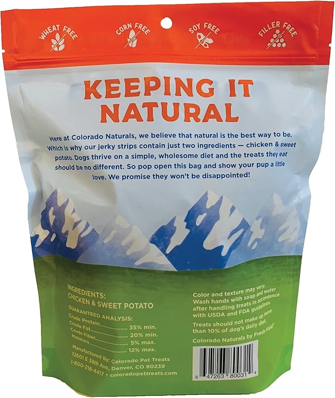 Chicken & Sweet Potato Jerky Strips Dog Treats, 16 oz – All-Natural, Made in USA, No Fillers or Preservatives – Promote Bone and Joint Health