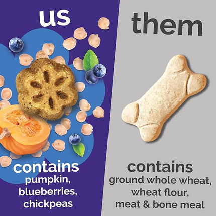 Fruitables Skinny Mini Dog Treats, Healthy Pumpkin Treat for Dogs, Low Calorie & Delicious, Puppy Training, No Wheat, Corn or Soy, Made in The USA, Pumpkin and Berry Flavor, 12oz