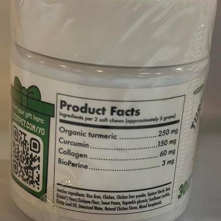 LEGITPET Turmeric Curcumin Hip & Joint Supplement for Dogs – Supports Mobility, Comfort & Overall Wellness – with Collagen & BioPerine – 30 Chews