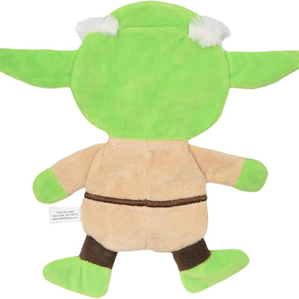 STAR WARS Dog Toy Yoda Plush Flattie Dog Toy - Officially Licensed - Small Soft Stuffingless Crinkle Chew Toys for All Dogs, 6 Inch