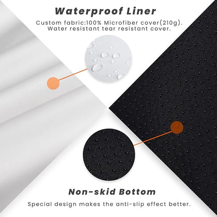 Laifug Orthopedic Memory Foam Extra Large Dog Bed with Pillow and Durable Water Proof Liner & Removable Washable Cover & Smart Design (Large (46"x28"x8"), Black and White Plaid)