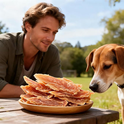 Jungle Calling Dog Treats, Chicken Jerky for Dogs, High Protein Slow Roasted Chewy Training Treats for Medium and Large Dogs, 21.2 oz