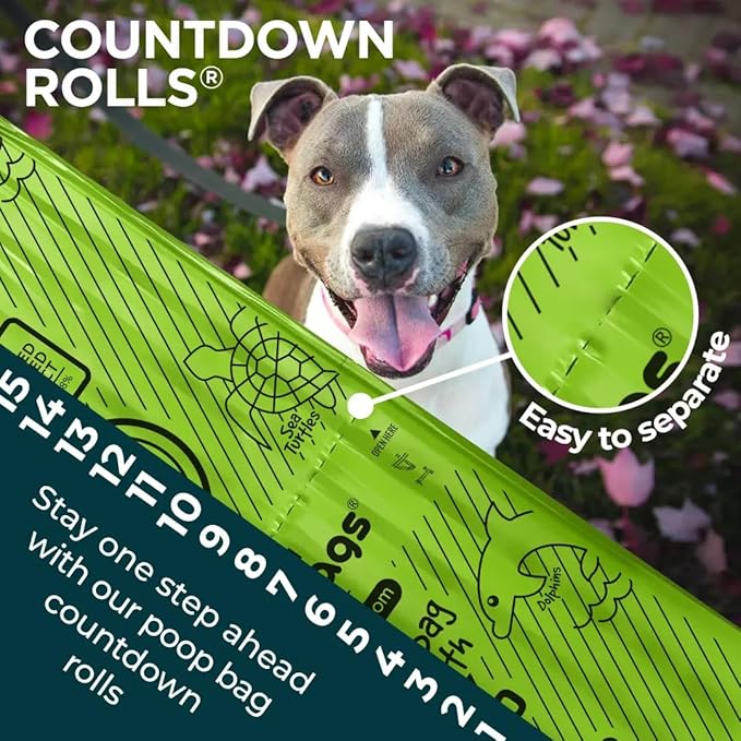 The Original Poop Bags® Dog Poop Bags Rolls – 38% Plant-Based, USDA Certified, Unscented, Leak-Proof & Durable Waste Bags for Dogs, 960 Count