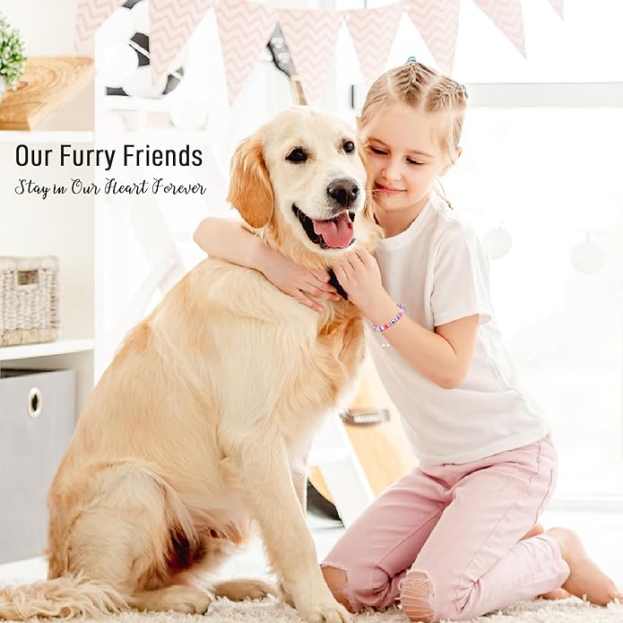 TONY & SANDY Dog Memorial Gifts, Pet Sympathy Rainbow Bridge Pet Memorial Bracelet for Men Women Girls Who Loss of Beloved Dog Cat