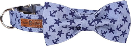 Lionet Paws Dog Collar with Bowtie, Summer Bowtie Collar for Dog,Adjustable Comfortable Dog Collar Gift for Puppy Small Medium Large Dog