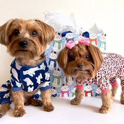 Fitwarm Leopard Dog Pajamas, Fleece Dog Clothes for Small Dogs Girl with Legs, Pet Onesie, Cat Outfit, Pink, XS