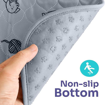 Washable Pee Pads for Dogs 2 Pack, 34" x 36" Reusable Puppy Training Pads Heavy Absorbency Dog Playpen Mats Waterproof with Non-Slip Bottom for Playpen, Crate, Potty, Whelping