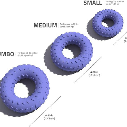 Playology Dog Toys | Dual Layer Ring Durable Chew Toy for Aggressive Chewers | Jumbo Blueberry Scented Toy - Easy to Clean and Made from Non Toxic Materials