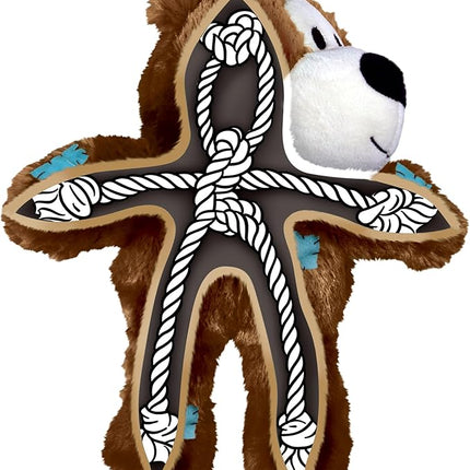 KONG Wild Knots Bears - Durable Dog Toys with Internal Knotted Ropes and Minimal Stuffing for Less Mess (Assorted Colors) (X Large (2 Pack))