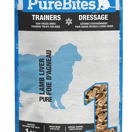 PureBites Mini Lamb Freeze Dried Dog Treats, 1 Ingredient, Made in USA, 2.4oz
