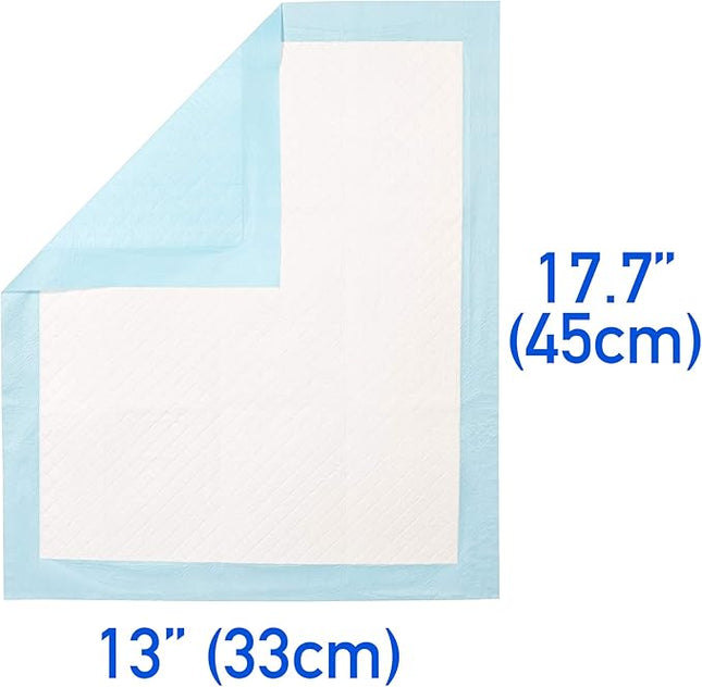 (100 Pads) CalPalmy Ultra Absorbency Pet Toilet Training Pads 18" x 13" Moisture Locking Technology Turns Liquid into Gel - Perfect for Rabbits and Guinea Pigs