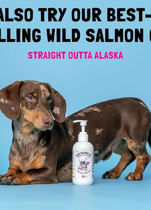 Omega 3 Alaskan Salmon Oil Treats for Dogs 30 Fish Oil Chew Supplement Skin and Coat Allergy and Itch Relief Hip & Joint Health Brain Shedding Hot Spots Treatment Omega 3 6 9 EPA & DHA Fatty Acids