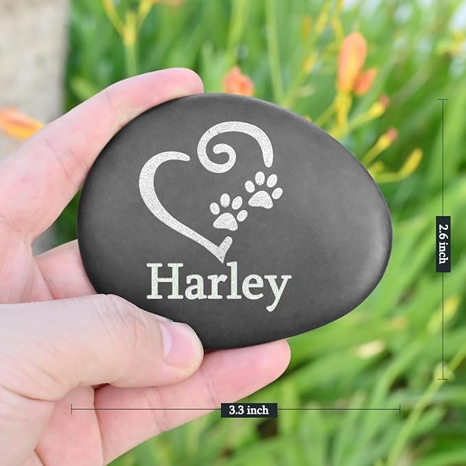 Pet Memorial Stones - Personalized Pet Memorial Gifts - Dog Sympathy Gifts - Pet Passed Away Gift - Cat Memorial Stones - Dog Memorial Stone - Pet Memorial Grave Marker - Pet Loss Gifts