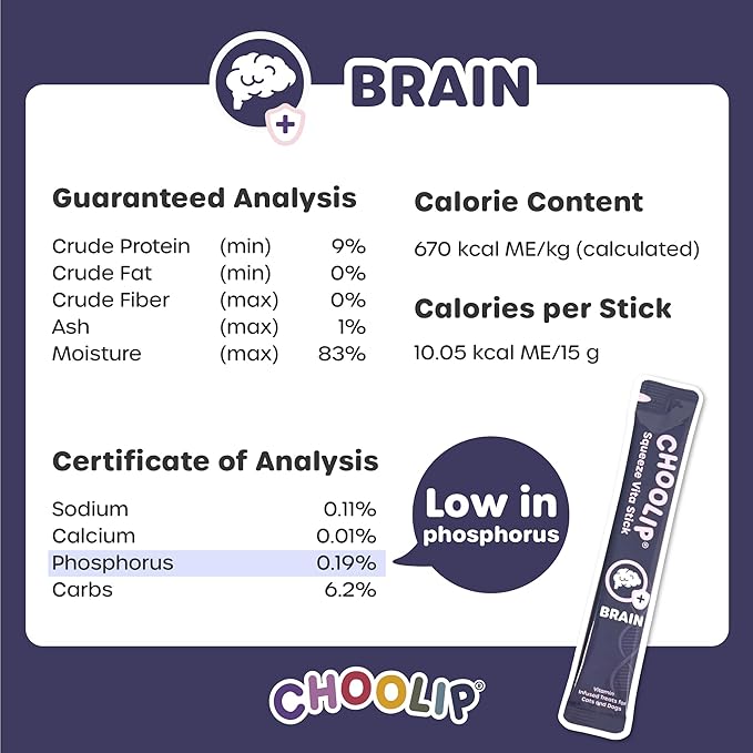 Squeeze Vita Stick Lickable Cat and Dog Treats – 49-Count Brain Support Sticks with Multivitamins, Soft Squeezable Paste for All Life Stages, Supporting Brain Health