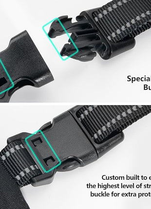 PHOEPET 2019 Upgraded No Pull Dog Harness, Reflective Adjustable Vest, with a Training Handle + 2 Metal Leash Hooks+ 3 Snap Buckles +4 Slide Buckles(S, Royal Blue)